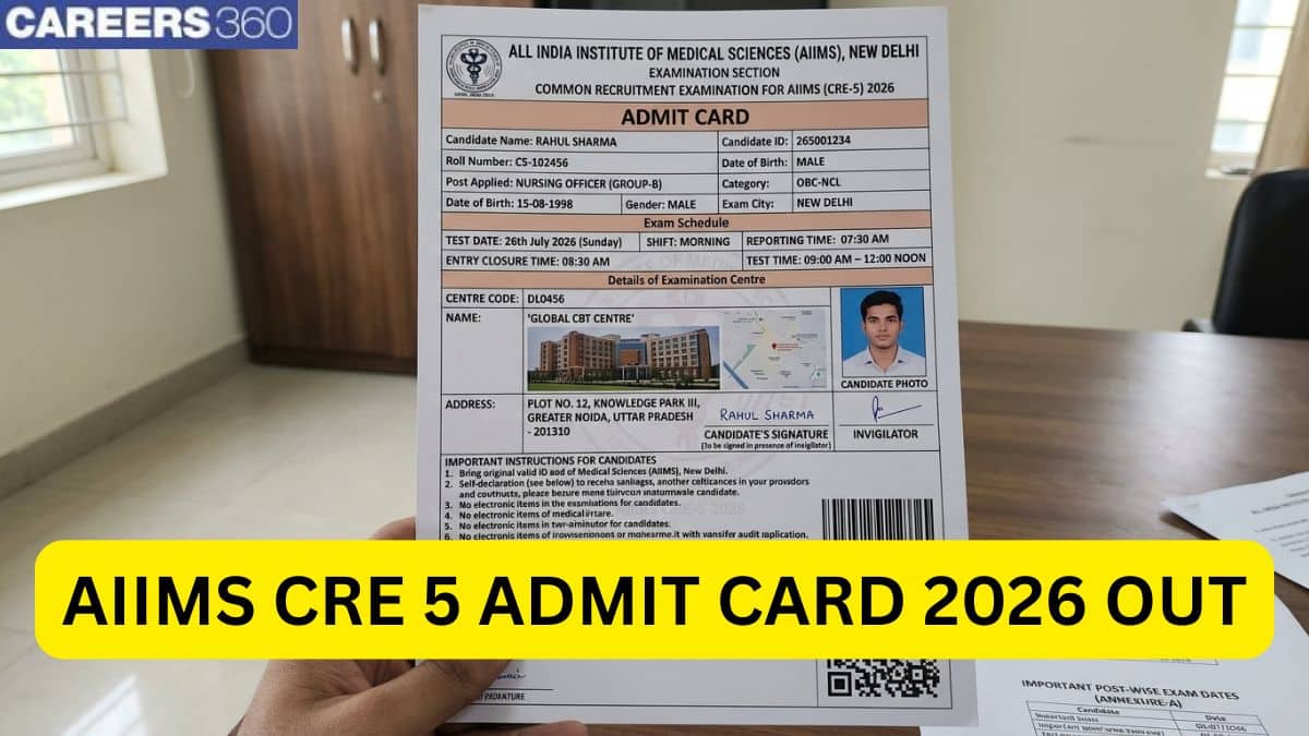 AIIMS CRE Admit Card 2026 Out: Download Hall Ticket PDF, Exam Date & Direct Link